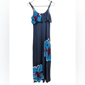 INC International Concept navy floral maxi dress